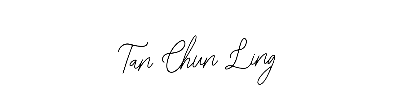 How to make Tan Chun Ling name signature. Use Bearetta-2O07w style for creating short signs online. This is the latest handwritten sign. Tan Chun Ling signature style 12 images and pictures png