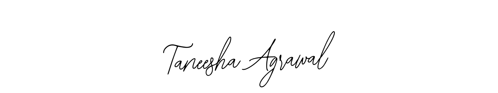 Bearetta-2O07w is a professional signature style that is perfect for those who want to add a touch of class to their signature. It is also a great choice for those who want to make their signature more unique. Get Taneesha Agrawal name to fancy signature for free. Taneesha Agrawal signature style 12 images and pictures png
