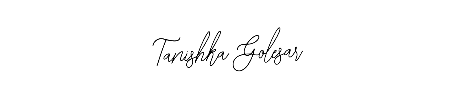 if you are searching for the best signature style for your name Tanishka Golesar. so please give up your signature search. here we have designed multiple signature styles  using Bearetta-2O07w. Tanishka Golesar signature style 12 images and pictures png