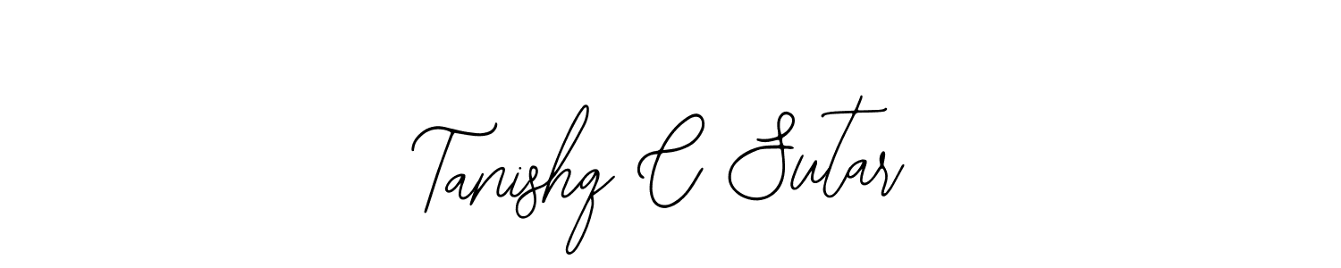 How to make Tanishq C Sutar name signature. Use Bearetta-2O07w style for creating short signs online. This is the latest handwritten sign. Tanishq C Sutar signature style 12 images and pictures png