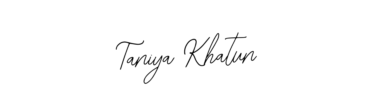 You should practise on your own different ways (Bearetta-2O07w) to write your name (Taniya Khatun) in signature. don't let someone else do it for you. Taniya Khatun signature style 12 images and pictures png