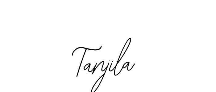 How to make Tanjila name signature. Use Bearetta-2O07w style for creating short signs online. This is the latest handwritten sign. Tanjila signature style 12 images and pictures png