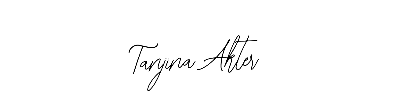 The best way (Bearetta-2O07w) to make a short signature is to pick only two or three words in your name. The name Tanjina Akter include a total of six letters. For converting this name. Tanjina Akter signature style 12 images and pictures png