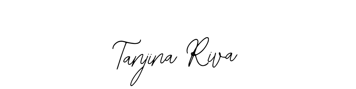 You should practise on your own different ways (Bearetta-2O07w) to write your name (Tanjina Riva) in signature. don't let someone else do it for you. Tanjina Riva signature style 12 images and pictures png
