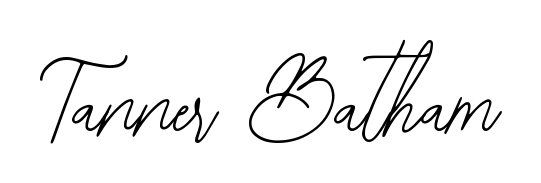 Discover how Tanner Batham looks in an executive cursive font (Bearetta-2O07w). Perfect for legal documents, invoices, and certificates. Tanner Batham signature style 12 images and pictures png