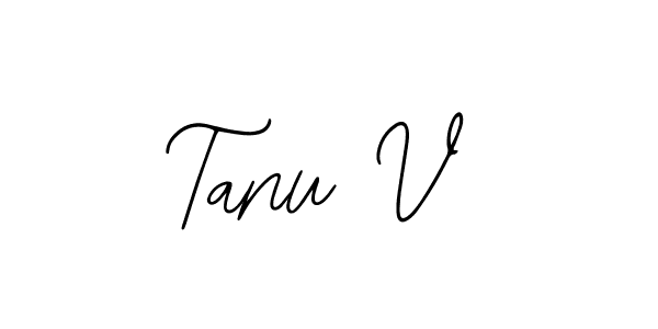 Use a signature maker to create a handwritten signature online. With this signature software, you can design (Bearetta-2O07w) your own signature for name Tanu V. Tanu V signature style 12 images and pictures png