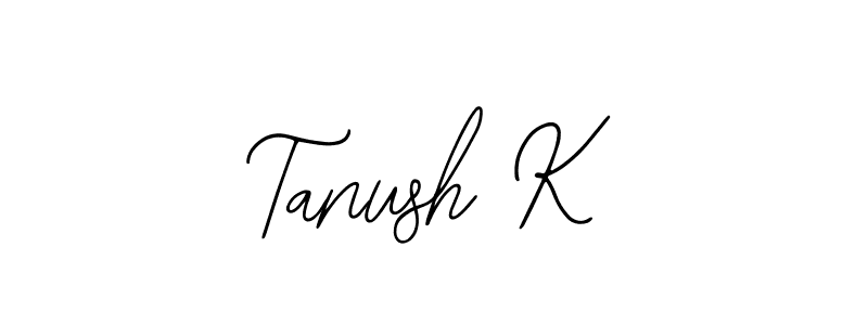 The best way (Bearetta-2O07w) to make a short signature is to pick only two or three words in your name. The name Tanush K include a total of six letters. For converting this name. Tanush K signature style 12 images and pictures png