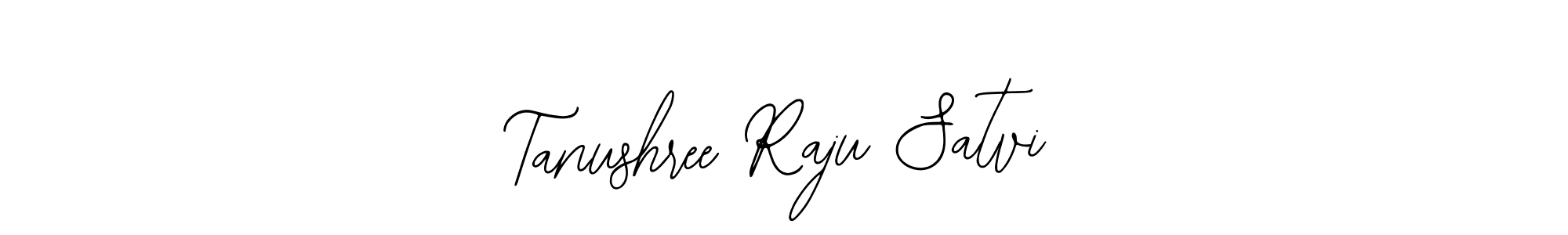 This is the best signature style for the Tanushree Raju Satvi name. Also you like these signature font (Bearetta-2O07w). Mix name signature. Tanushree Raju Satvi signature style 12 images and pictures png