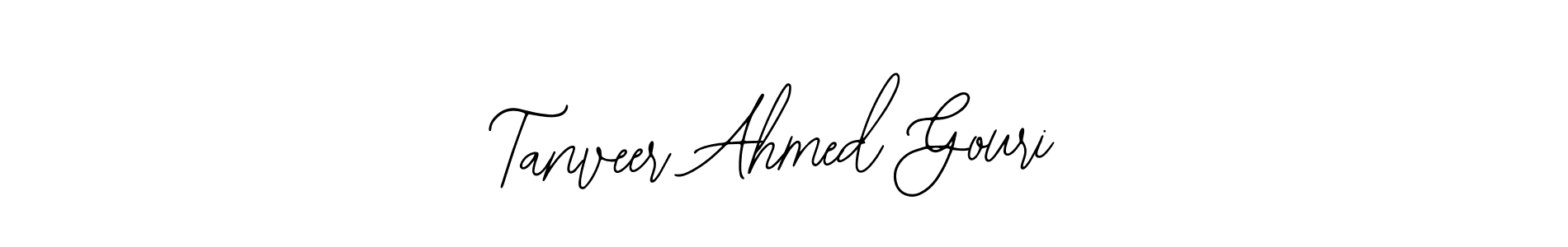 You should practise on your own different ways (Bearetta-2O07w) to write your name (Tanveer Ahmed Gouri) in signature. don't let someone else do it for you. Tanveer Ahmed Gouri signature style 12 images and pictures png