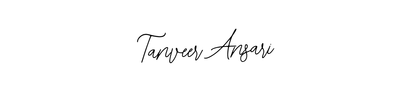 You should practise on your own different ways (Bearetta-2O07w) to write your name (Tanveer Ansari) in signature. don't let someone else do it for you. Tanveer Ansari signature style 12 images and pictures png