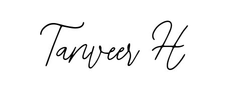 Transform the name Tanveer H into a signature masterpiece using Bearetta-2O07w font. Ideal for photographers, artists, and creators looking for watermarks. Tanveer H signature style 12 images and pictures png