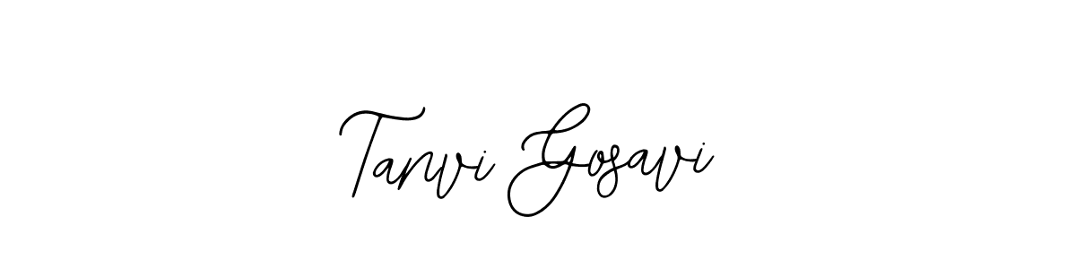 You should practise on your own different ways (Bearetta-2O07w) to write your name (Tanvi Gosavi) in signature. don't let someone else do it for you. Tanvi Gosavi signature style 12 images and pictures png