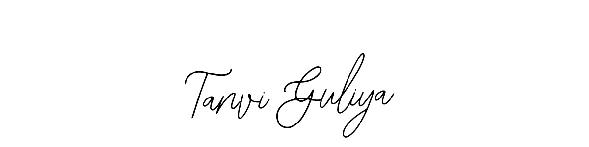 The best way (Bearetta-2O07w) to make a short signature is to pick only two or three words in your name. The name Tanvi Guliya include a total of six letters. For converting this name. Tanvi Guliya signature style 12 images and pictures png