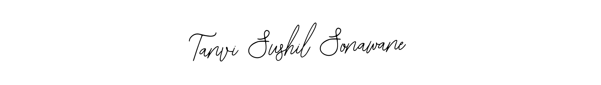 You should practise on your own different ways (Bearetta-2O07w) to write your name (Tanvi Sushil Sonawane) in signature. don't let someone else do it for you. Tanvi Sushil Sonawane signature style 12 images and pictures png