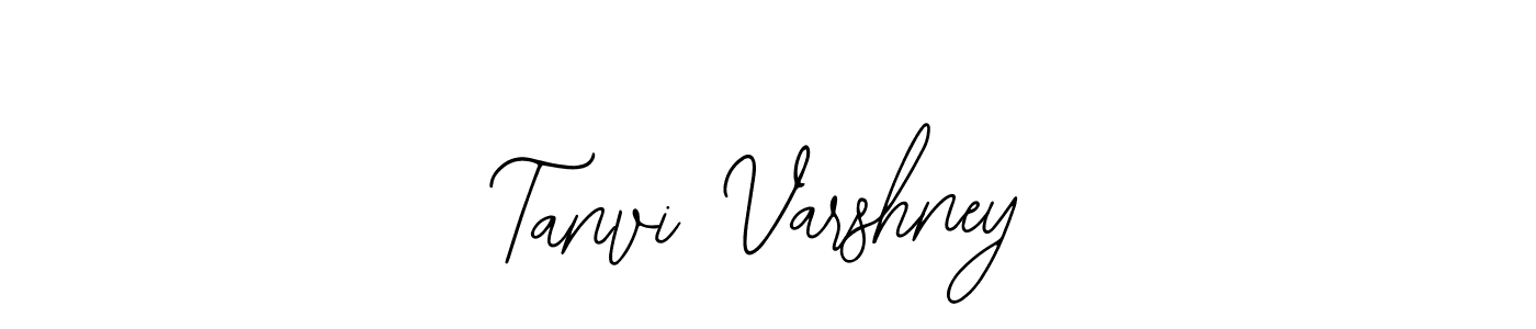 You should practise on your own different ways (Bearetta-2O07w) to write your name (Tanvi Varshney) in signature. don't let someone else do it for you. Tanvi Varshney signature style 12 images and pictures png