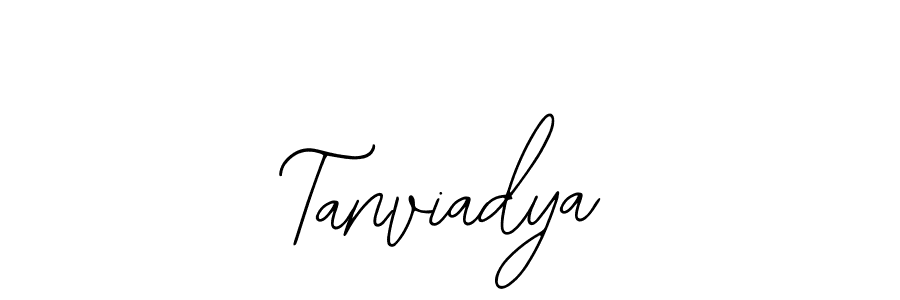 How to make Tanviadya name signature. Use Bearetta-2O07w style for creating short signs online. This is the latest handwritten sign. Tanviadya signature style 12 images and pictures png