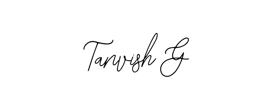 if you are searching for the best signature style for your name Tanvish G. so please give up your signature search. here we have designed multiple signature styles  using Bearetta-2O07w. Tanvish G signature style 12 images and pictures png