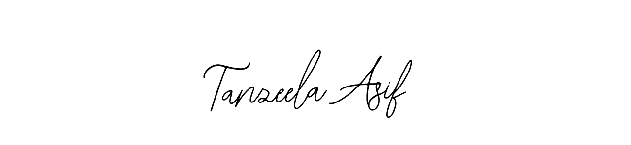 How to make Tanzeela Asif name signature. Use Bearetta-2O07w style for creating short signs online. This is the latest handwritten sign. Tanzeela Asif signature style 12 images and pictures png