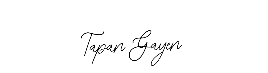 Bearetta-2O07w is a professional signature style that is perfect for those who want to add a touch of class to their signature. It is also a great choice for those who want to make their signature more unique. Get Tapan Gayen name to fancy signature for free. Tapan Gayen signature style 12 images and pictures png