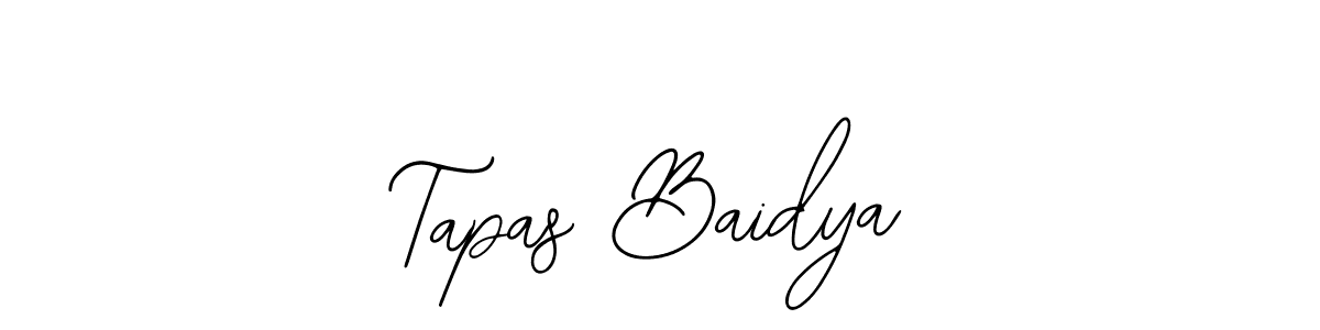 How to make Tapas Baidya name signature. Use Bearetta-2O07w style for creating short signs online. This is the latest handwritten sign. Tapas Baidya signature style 12 images and pictures png