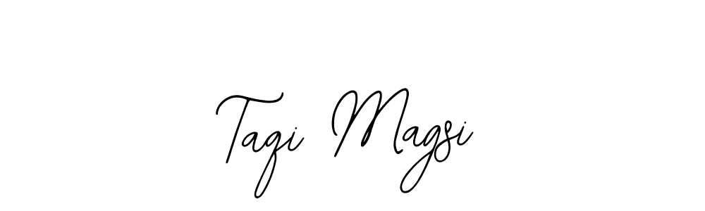 Also You can easily find your signature by using the search form. We will create Taqi Magsi name handwritten signature images for you free of cost using Bearetta-2O07w sign style. Taqi Magsi signature style 12 images and pictures png