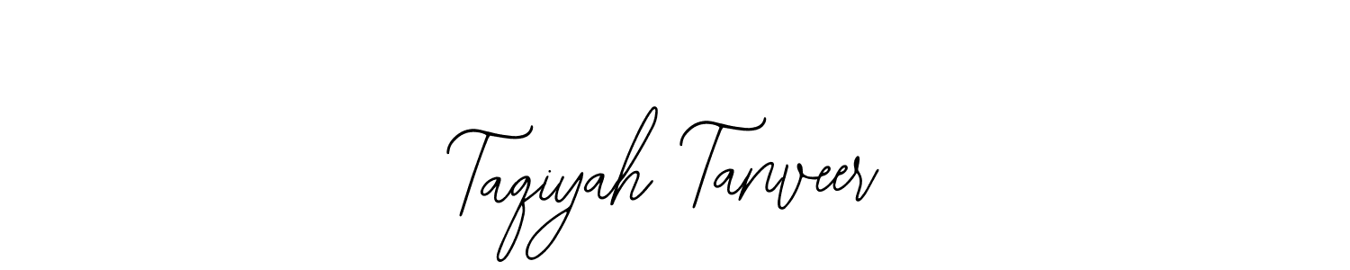 The best way (Bearetta-2O07w) to make a short signature is to pick only two or three words in your name. The name Taqiyah Tanveer include a total of six letters. For converting this name. Taqiyah Tanveer signature style 12 images and pictures png