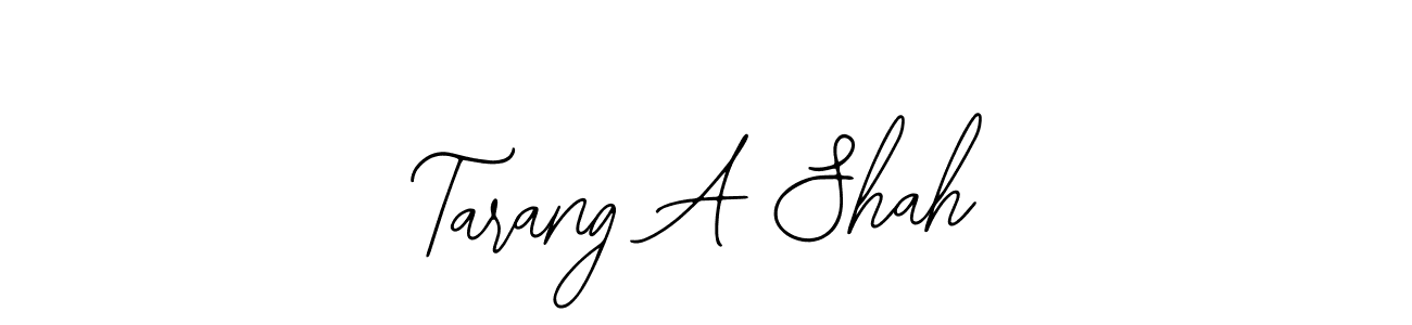 Similarly Bearetta-2O07w is the best handwritten signature design. Signature creator online .You can use it as an online autograph creator for name Tarang A Shah. Tarang A Shah signature style 12 images and pictures png