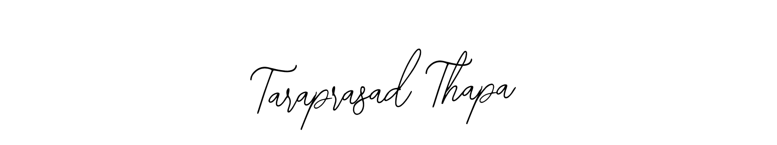 Use a signature maker to create a handwritten signature online. With this signature software, you can design (Bearetta-2O07w) your own signature for name Taraprasad Thapa. Taraprasad Thapa signature style 12 images and pictures png