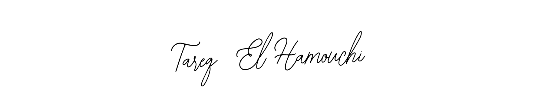 The best way (Bearetta-2O07w) to make a short signature is to pick only two or three words in your name. The name Tareq  El Hamouchi include a total of six letters. For converting this name. Tareq  El Hamouchi signature style 12 images and pictures png