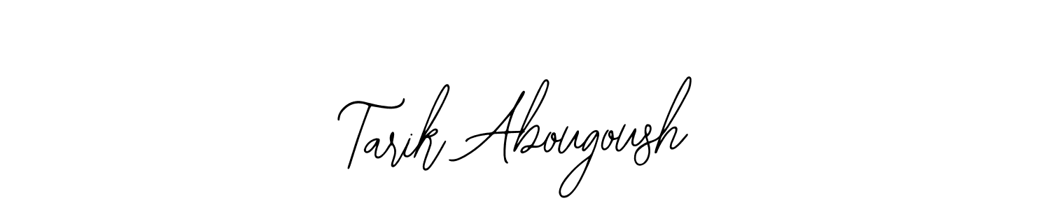 This is the best signature style for the Tarik Abougoush name. Also you like these signature font (Bearetta-2O07w). Mix name signature. Tarik Abougoush signature style 12 images and pictures png