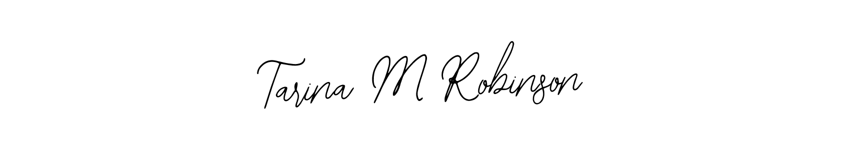 Bearetta-2O07w is a professional signature style that is perfect for those who want to add a touch of class to their signature. It is also a great choice for those who want to make their signature more unique. Get Tarina M Robinson name to fancy signature for free. Tarina M Robinson signature style 12 images and pictures png