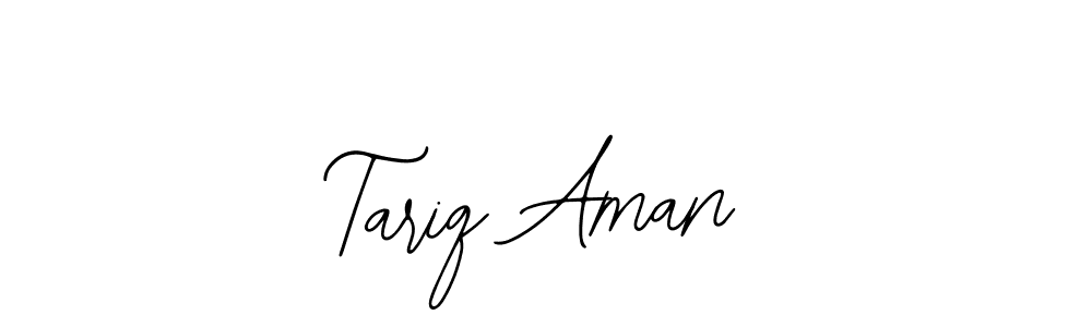 The best way (Bearetta-2O07w) to make a short signature is to pick only two or three words in your name. The name Tariq Aman include a total of six letters. For converting this name. Tariq Aman signature style 12 images and pictures png