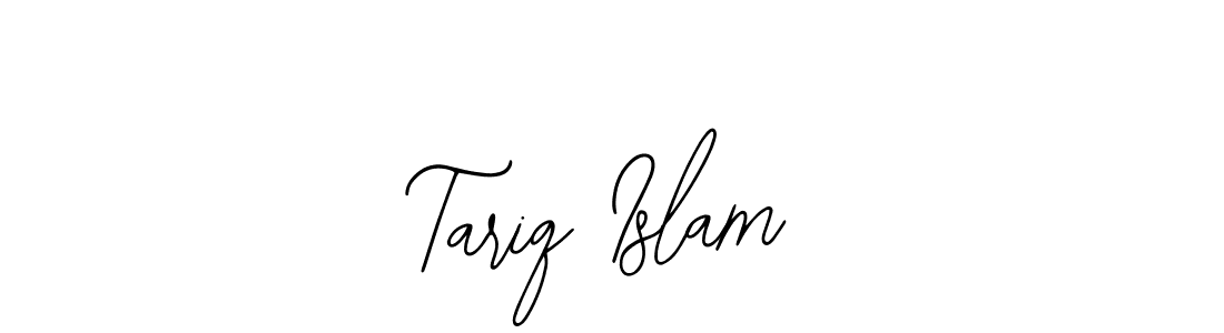 How to make Tariq Islam name signature. Use Bearetta-2O07w style for creating short signs online. This is the latest handwritten sign. Tariq Islam signature style 12 images and pictures png