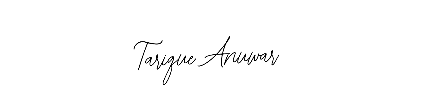 You should practise on your own different ways (Bearetta-2O07w) to write your name (Tarique Anuwar) in signature. don't let someone else do it for you. Tarique Anuwar signature style 12 images and pictures png