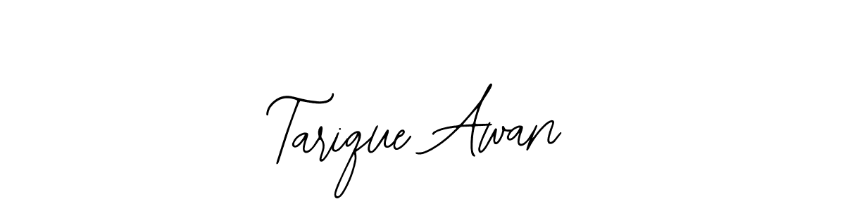 The best way (Bearetta-2O07w) to make a short signature is to pick only two or three words in your name. The name Tarique Awan include a total of six letters. For converting this name. Tarique Awan signature style 12 images and pictures png