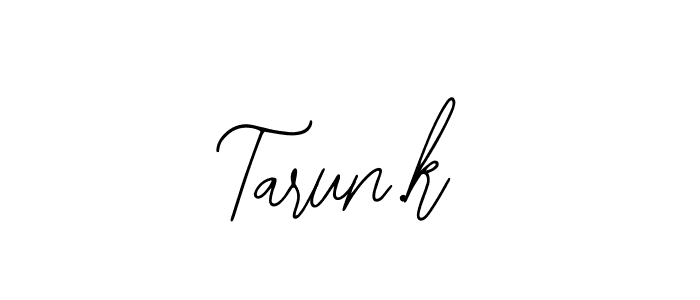 Also You can easily find your signature by using the search form. We will create Tarun.k name handwritten signature images for you free of cost using Bearetta-2O07w sign style. Tarun.k signature style 12 images and pictures png