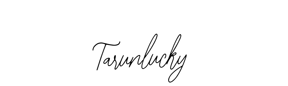 Design your own signature with our free online signature maker. With this signature software, you can create a handwritten (Bearetta-2O07w) signature for name Tarunlucky. Tarunlucky signature style 12 images and pictures png