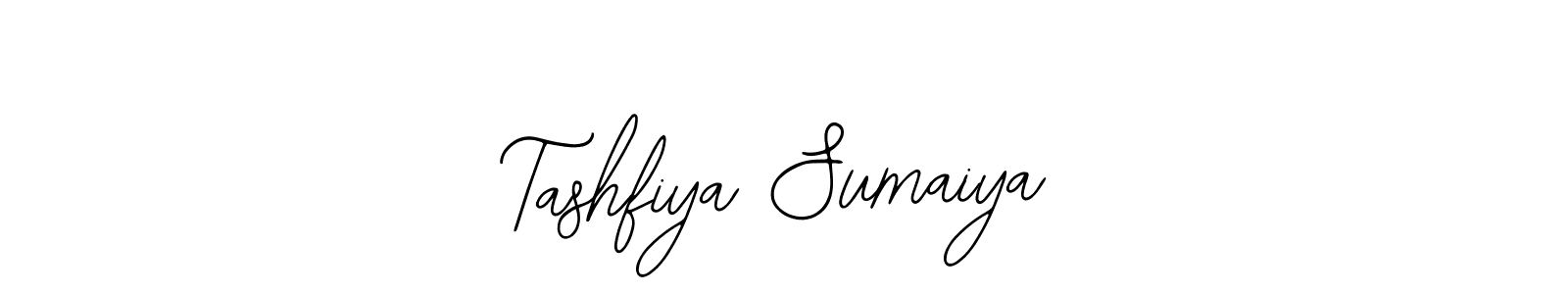 You should practise on your own different ways (Bearetta-2O07w) to write your name (Tashfiya Sumaiya) in signature. don't let someone else do it for you. Tashfiya Sumaiya signature style 12 images and pictures png