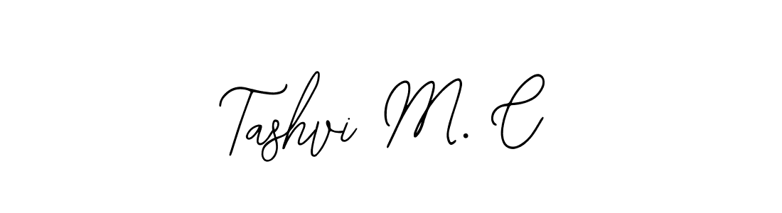 Similarly Bearetta-2O07w is the best handwritten signature design. Signature creator online .You can use it as an online autograph creator for name Tashvi M. C. Tashvi M. C signature style 12 images and pictures png