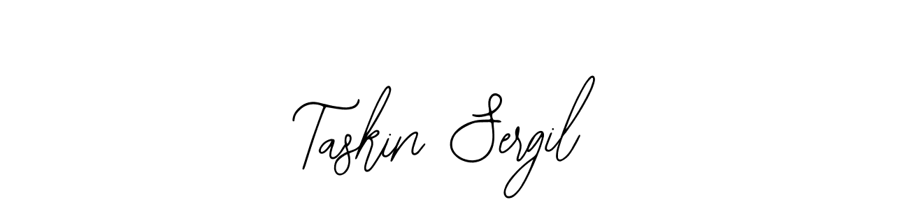 How to make Taskin Sergil name signature. Use Bearetta-2O07w style for creating short signs online. This is the latest handwritten sign. Taskin Sergil signature style 12 images and pictures png