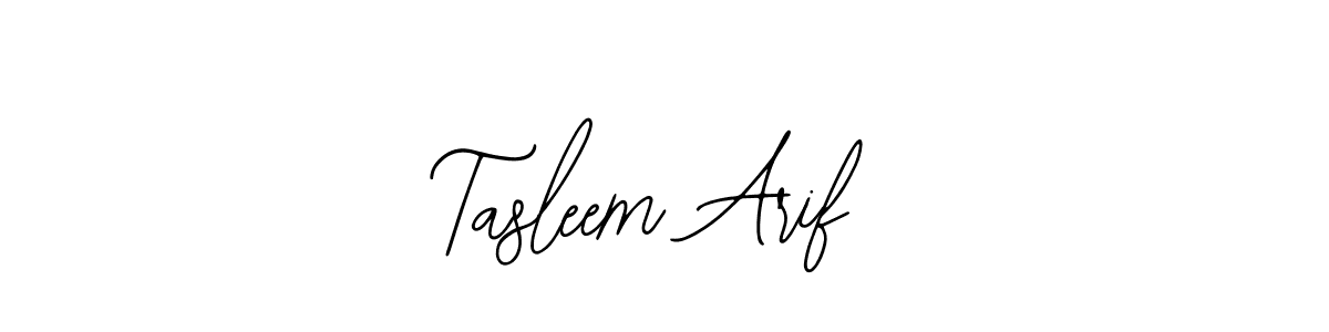Bearetta-2O07w is a professional signature style that is perfect for those who want to add a touch of class to their signature. It is also a great choice for those who want to make their signature more unique. Get Tasleem Arif name to fancy signature for free. Tasleem Arif signature style 12 images and pictures png