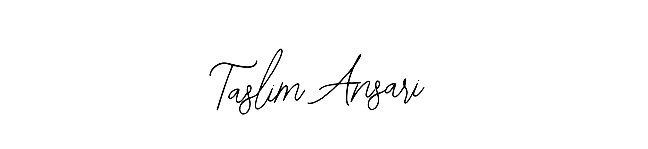 Make a beautiful signature design for name Taslim Ansari. Use this online signature maker to create a handwritten signature for free. Taslim Ansari signature style 12 images and pictures png