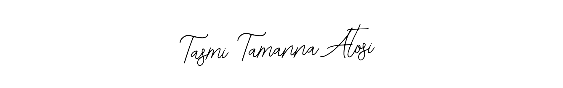 The best way (Bearetta-2O07w) to make a short signature is to pick only two or three words in your name. The name Tasmi Tamanna Atosi include a total of six letters. For converting this name. Tasmi Tamanna Atosi signature style 12 images and pictures png