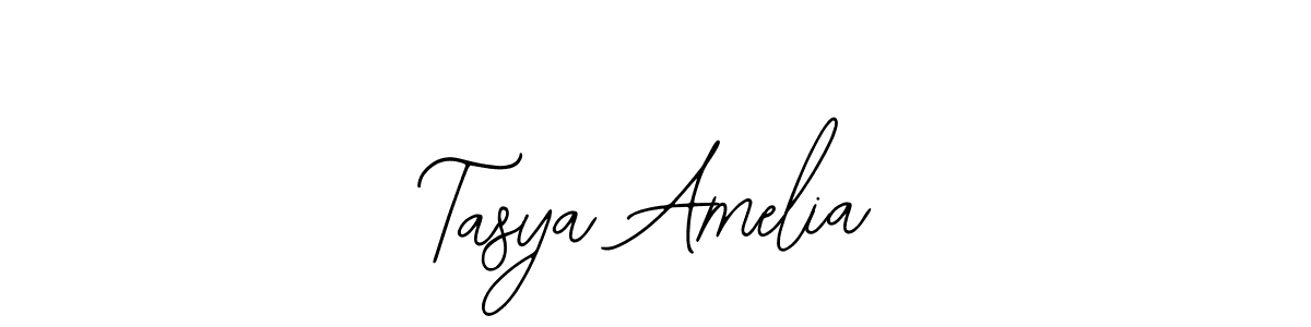 Bearetta-2O07w is a professional signature style that is perfect for those who want to add a touch of class to their signature. It is also a great choice for those who want to make their signature more unique. Get Tasya Amelia name to fancy signature for free. Tasya Amelia signature style 12 images and pictures png