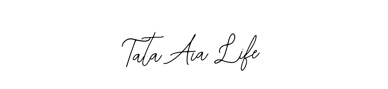 Use a signature maker to create a handwritten signature online. With this signature software, you can design (Bearetta-2O07w) your own signature for name Tata Aia Life. Tata Aia Life signature style 12 images and pictures png