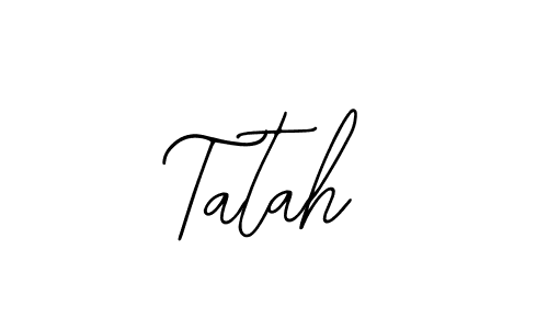 The best way (Bearetta-2O07w) to make a short signature is to pick only two or three words in your name. The name Tatah include a total of six letters. For converting this name. Tatah signature style 12 images and pictures png