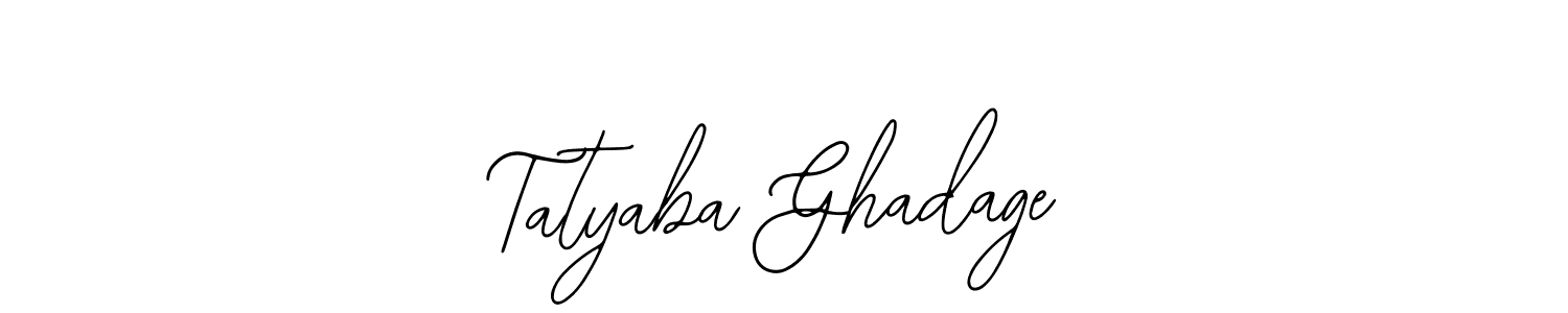 Create a beautiful signature design for name Tatyaba Ghadage. With this signature (Bearetta-2O07w) fonts, you can make a handwritten signature for free. Tatyaba Ghadage signature style 12 images and pictures png