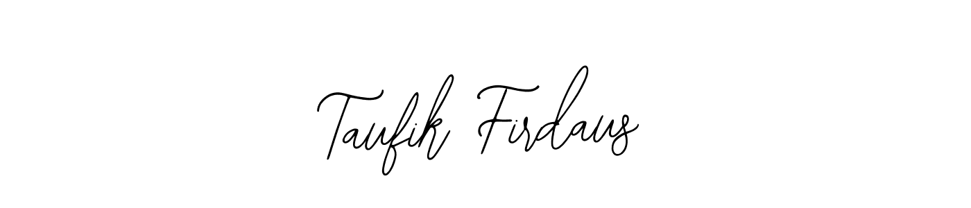 Also You can easily find your signature by using the search form. We will create Taufik Firdaus name handwritten signature images for you free of cost using Bearetta-2O07w sign style. Taufik Firdaus signature style 12 images and pictures png