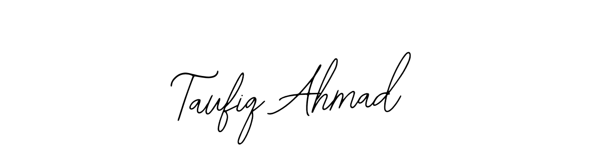 How to Draw Taufiq Ahmad signature style? Bearetta-2O07w is a latest design signature styles for name Taufiq Ahmad. Taufiq Ahmad signature style 12 images and pictures png