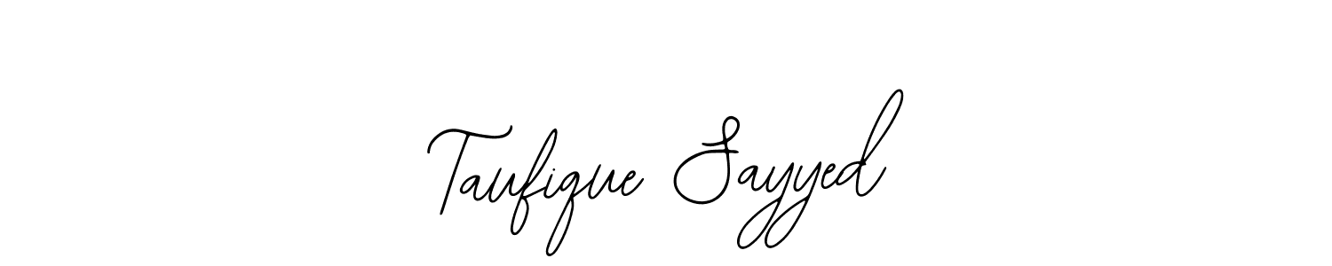 How to make Taufique Sayyed name signature. Use Bearetta-2O07w style for creating short signs online. This is the latest handwritten sign. Taufique Sayyed signature style 12 images and pictures png